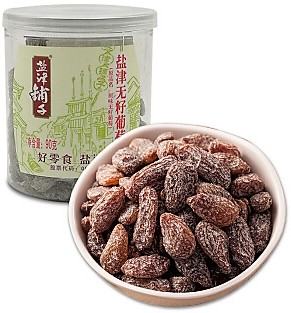 盐津铺子【盐津长葡萄】罐装干葡萄/葡萄干 零食蜜饯 190g